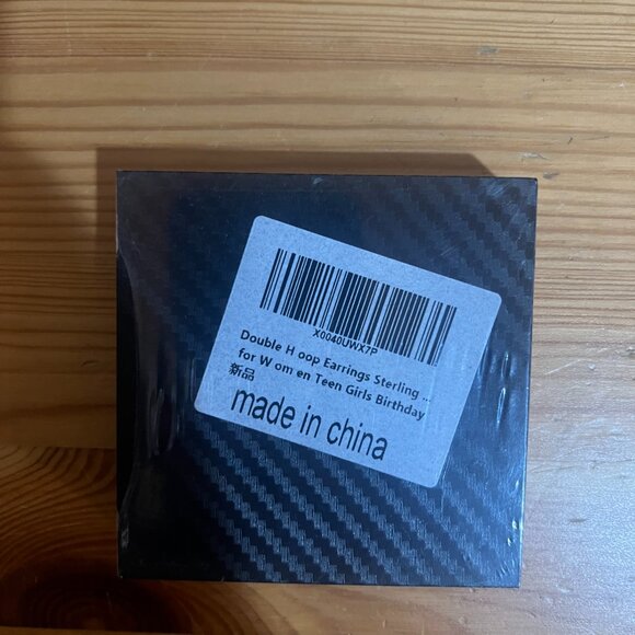 Open Hoop Earrings for Women Sterling Silver Hoop Huggie Earrings Double Circle - Picture 3 of 3